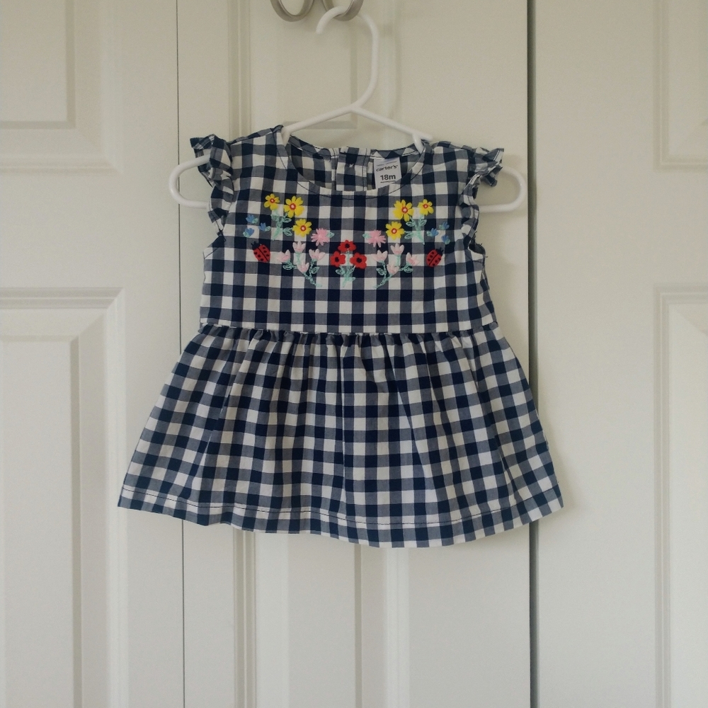 Gingham Ladybug Outfit - Girl
